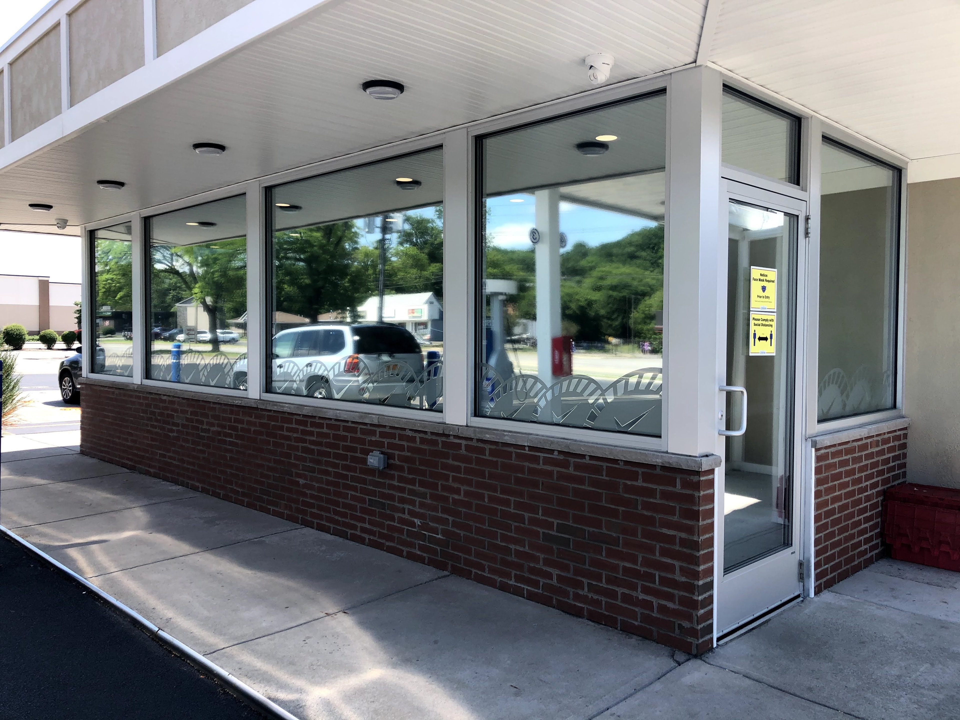 Window tinting shop interior