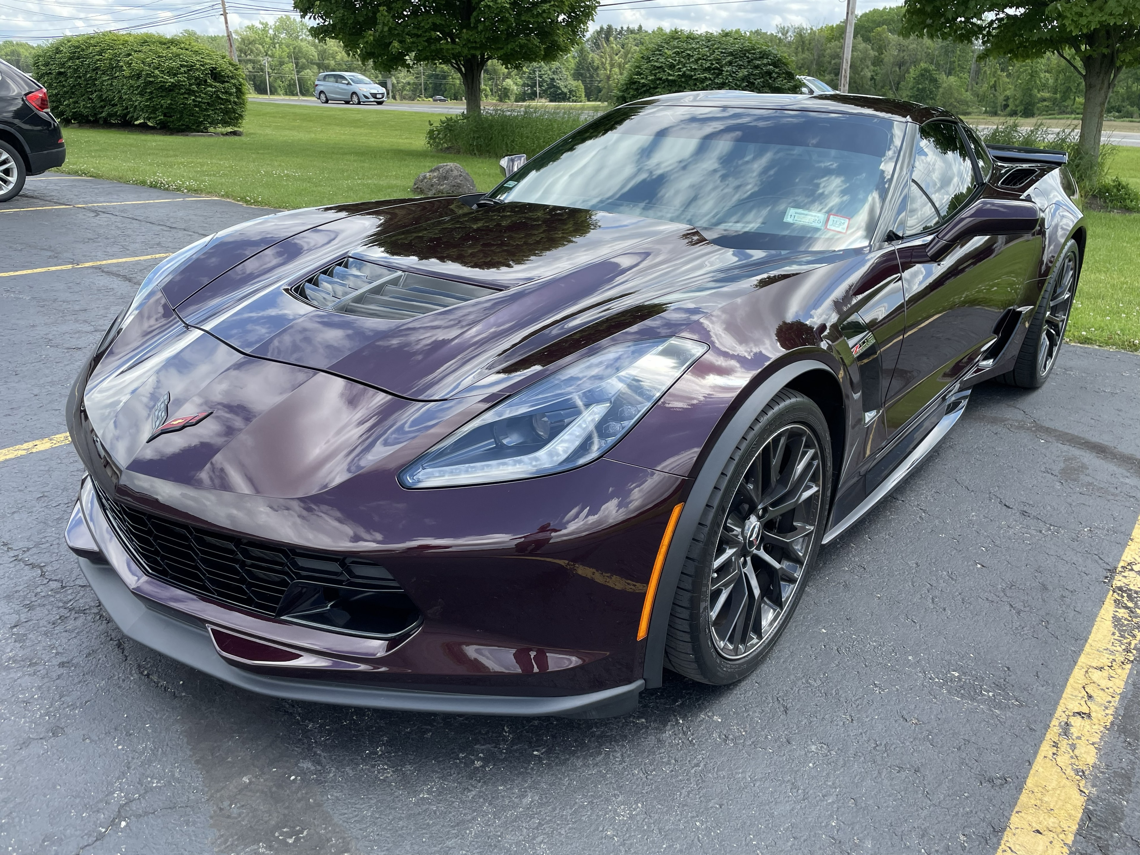 Purple Corvette sports car